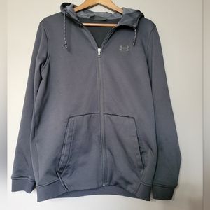 Under Armour Cold Gear Full Zip Black Hoodie Jacket Mens Size M